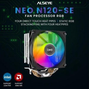 Alseye Fan Processor RGB Intel & AMD NEO N120-SE - CPU Cooler Fan