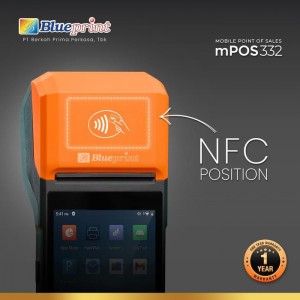 Blueprint MPOS 332 Mobile POS Printer Thermal Kasir Android NFC