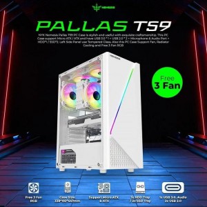 CASING NYK NEMESIS PALLAS T59 ATX GAMING CASE WHITE 