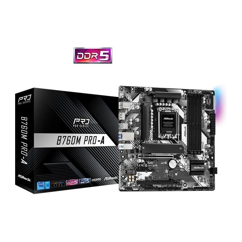 ASROCK B760M PRO-A (Intel LGA 1700, DDR5)