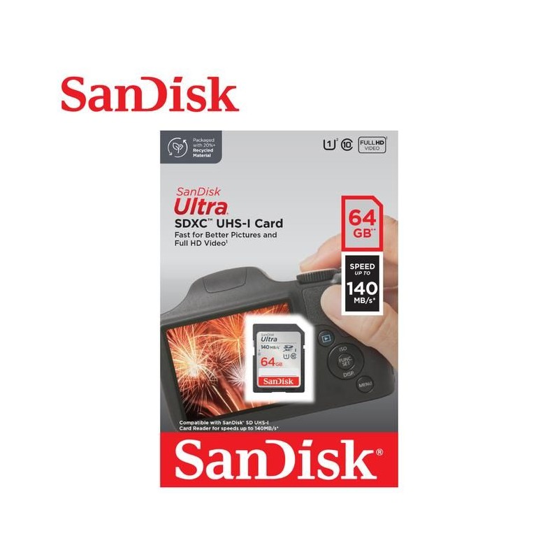 SD CARD SANDISK ULTRA SDXC 64GB (SDSDUNR-064G-GN3IN)