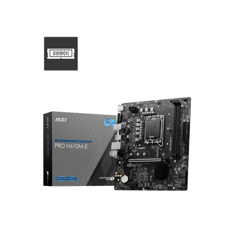 Motherboard MSI PRO H610M-E (LGA1700, H610, DDR5, USB3.2, SATA3) Motherboard MSI PRO H610M-E (LGA1700, H610, DDR5, USB3.2, SATA3)