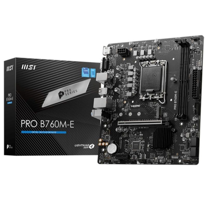 MSI PRO B760M-E DDR5 (Intel LGA 1700, Gen12, Gen13, Gen14) MSI PRO B760M-E DDR5 (Intel LGA 1700, Gen12, Gen13, Gen14)