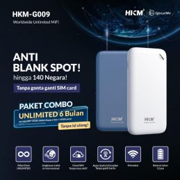 MODEM MIFI HKM G009 INTERNATIONAL TANPA REGISTRASI GLOCALME 150GB/6BULAN 