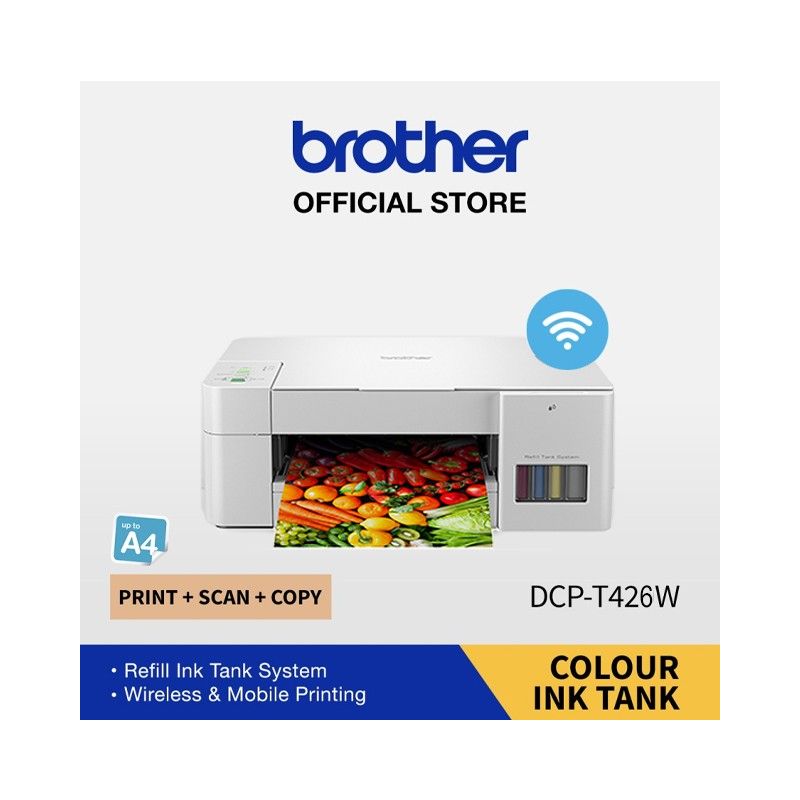 Printer Brother Inkjet DCP-T426W Print, Scan, Copy