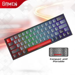 GAMEN Titan V New Titan Series Keyboard Gaming Mechanical Blue Switch - Black + Grey