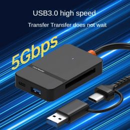 TYPE-C + USB 8IN 1 CARD READER (ADS-316)