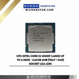 CPU Intel Core i3-10100F 3.6GHz up to 4.3GHz - Cache 6MB TRAY + FAN SOCKET LGA 1200