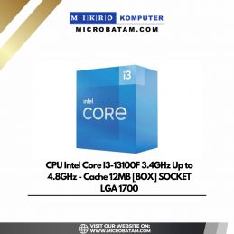 PROCESSOR INTEL CORE I3 13100F 4.50 GHz BOX SOCKET 1700 GARANSI 