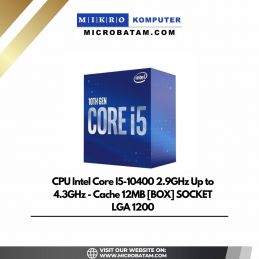 CPU Intel Core I5-10400 2.9GHz Up to 4.3GHz - Cache 12MB BOX SOCKET LGA 1200