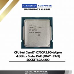 CPU Intel Core I7-10700F 2.9GHz Up to 4.8GHz - Cache 16MB TRAY + FAN SOCKET LGA 1200