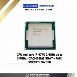 CPU Intel core i7-4770 3.4GHz up to 3.9GHz - CACHE 8MB TRAY + FAN SOCKET LGA 1150