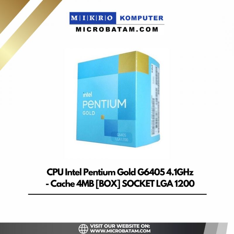 CPU Intel Pentium Gold G6405 4.1GHz - Cache 4MB BOX SOCKET LGA 1200