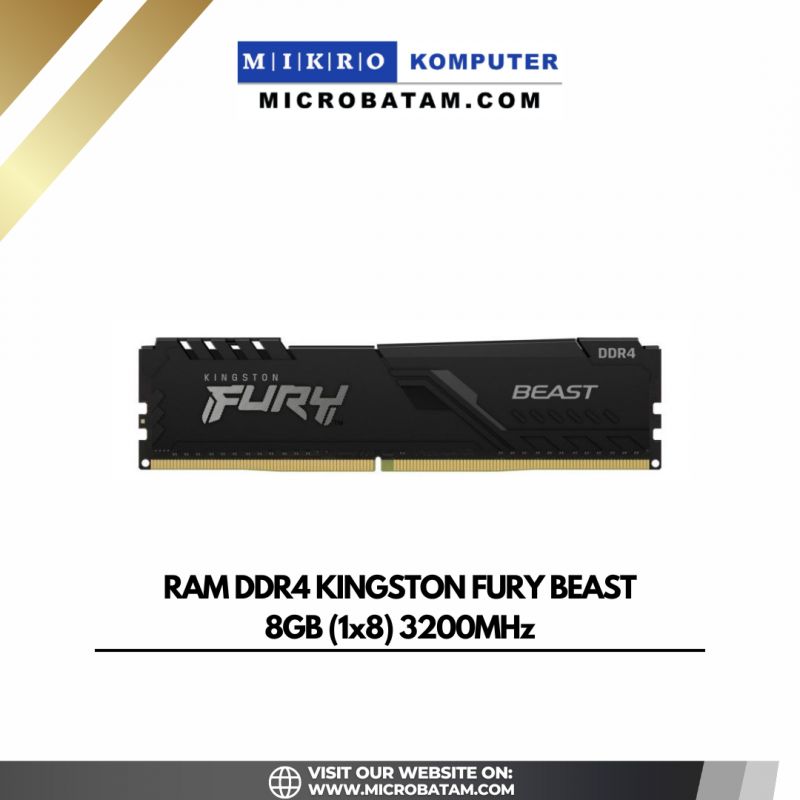 RAM KINGSTON FURY BEAST 8GB 3200 | Single Black ddr4 pc 3200mhz