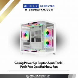 Casing Power Up Raptor Aqua Tank - Putih Free 3pcs Rainbow Fan