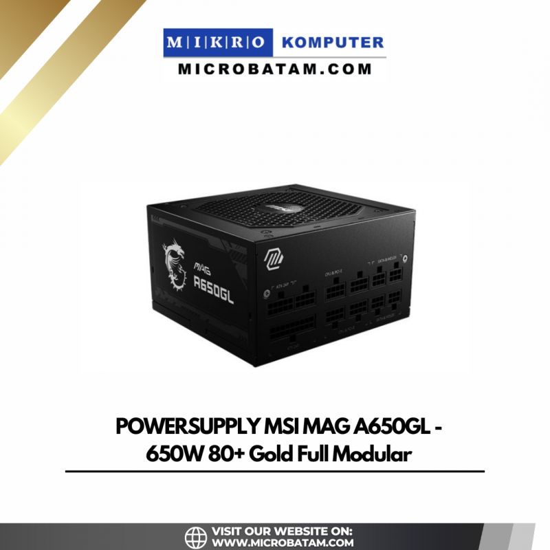 POWERSUPPLY MSI MAG A650GL - 650W 80+ Gold Full Modular