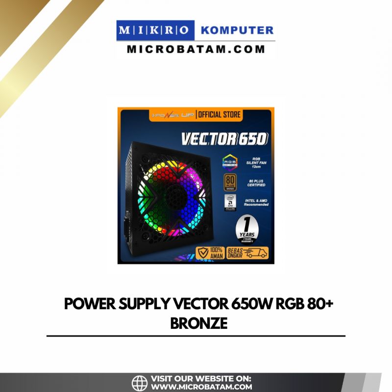 POWER SUPPLY VECTOR 650W RGB 80+ BRONZE