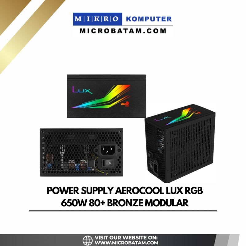 POWER SUPPLY AEROCOOL LUX 650W 80+ BRONZE MODULAR