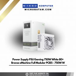 Power Supply PSU Gaming 750W White 80+ Bronze eMachine Full Modular PCIE5 - 750W W