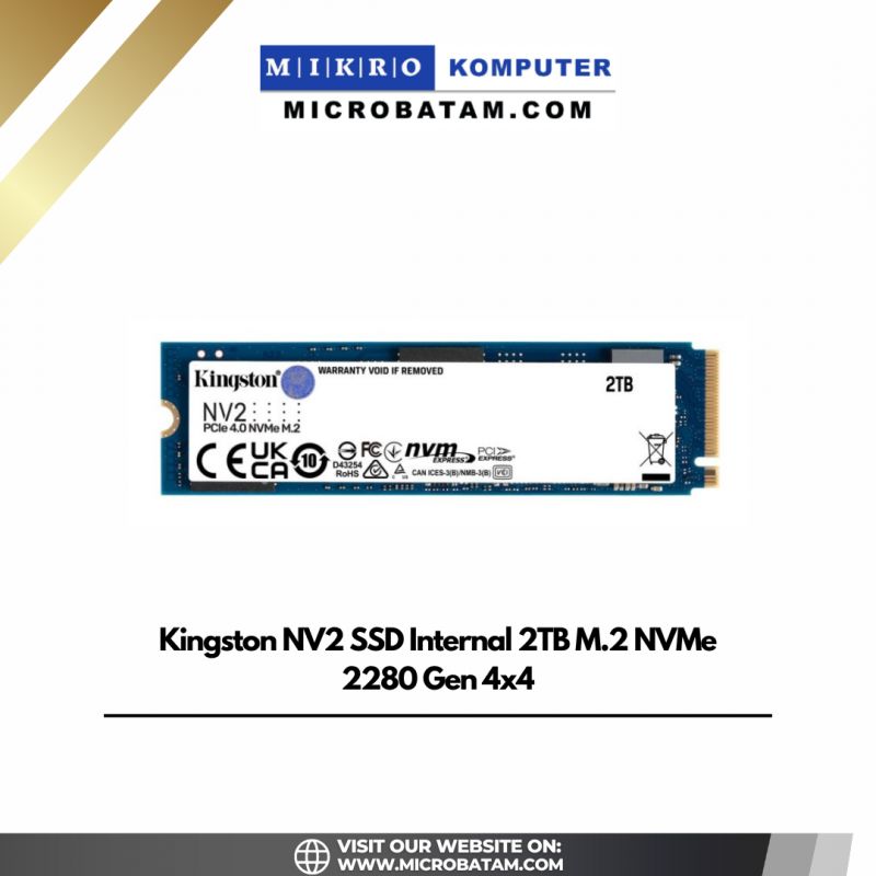 Kingston NV2 SSD Internal 2TB M.2 NVMe 2280 Gen 4x4