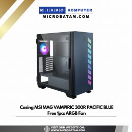 Casing MSI MAG VAMPIRIC 300R PACIFIC BLUE Free 1pcs ARGB Fan