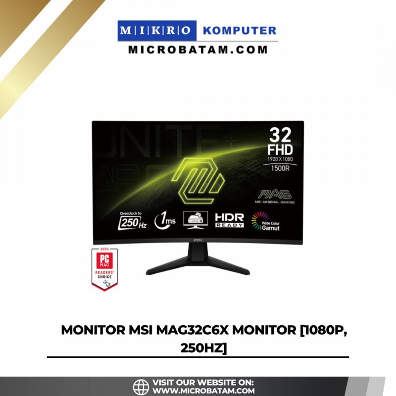 MONITOR MSI MAG32C6X MONITOR 1080p, 250Hz