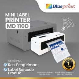 Printer Label Thermal Resi A6 BLUEPRINT MD110D USB+Bluetooth