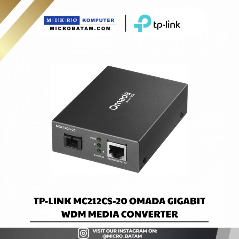 TP-Link MC212CS-20 Omada Gigabit WDM Media Converter