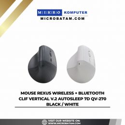 Mouse REXUS Wireless + Bluetooth Clif Vertical V.2 Autosleep 7D QV-270 BLACK / WHITE 