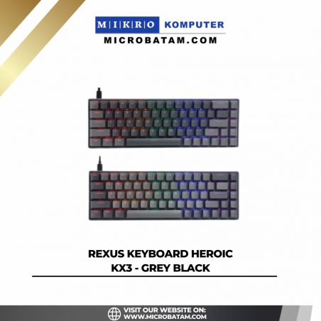 Rexus Keyboard Heroic KX3 - Grey Black