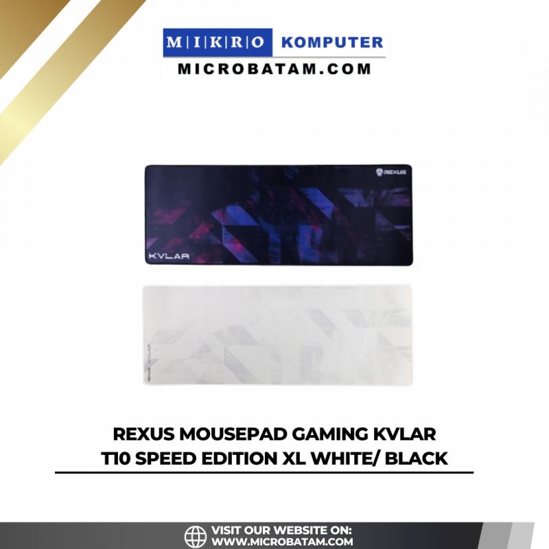 Rexus Mousepad Gaming Kvlar T10 Speed Edition XL WHITE/ BLACK