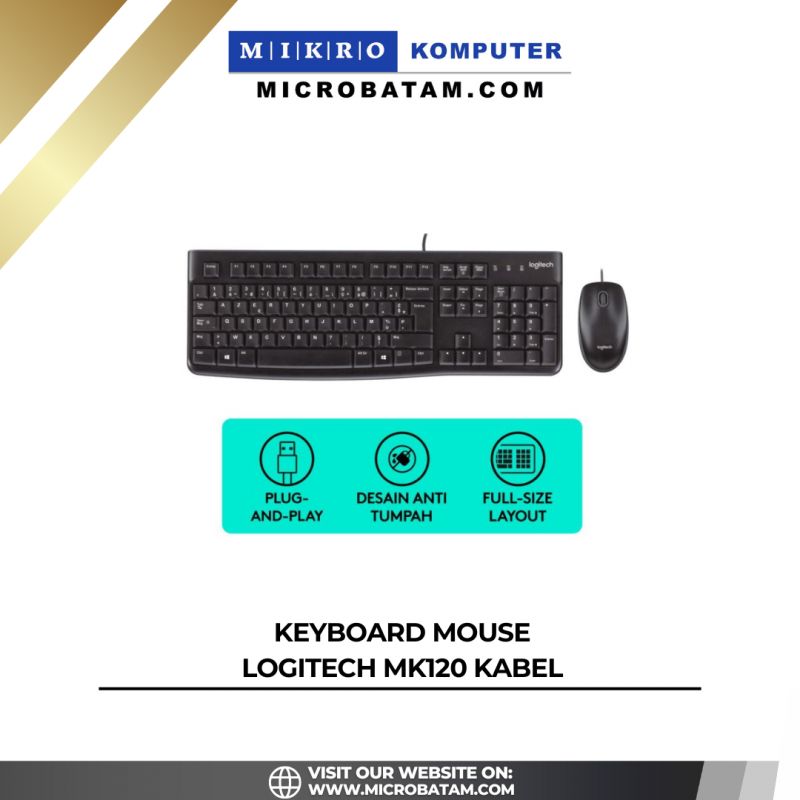 KEYBOARD MOUSELOGITECH MK120 KABEL