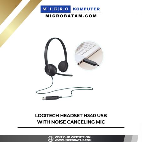 logitech HeadsetH340 USB with Noise Canceling Mic