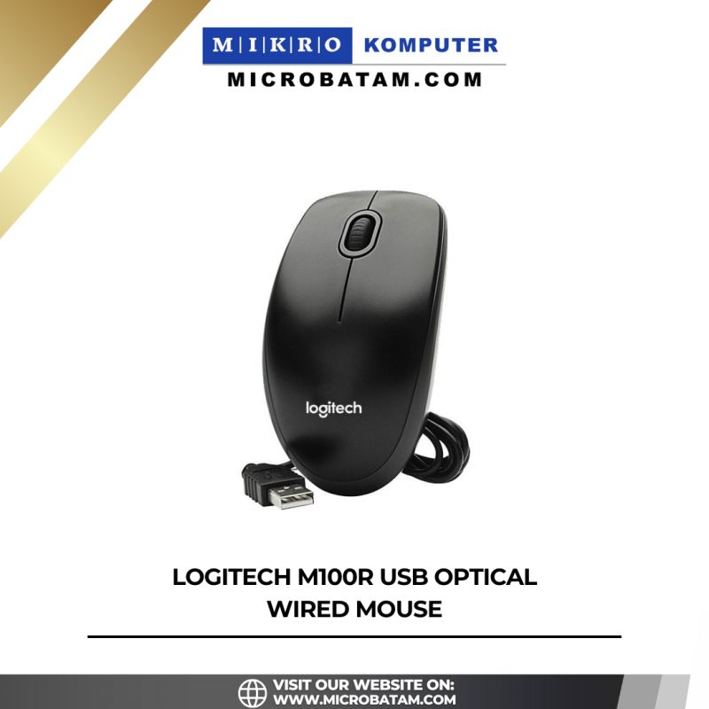 Logitech M100r USB Optical Wired Mouse