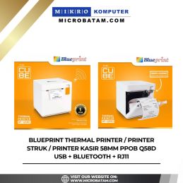 BLUEPRINT Thermal Printer / Printer Struk / Printer Kasir 58mm PPOB Q58D USB + BLUETOOTH + RJ11