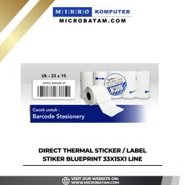 Direct Thermal Sticker / Label Stiker BLUEPRINT 33x15x1 Line