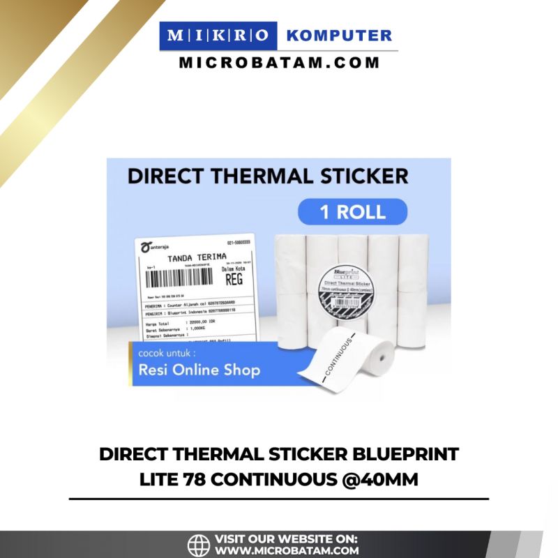 Direct Thermal Sticker BLUEPRINT Lite 78 Continuous @40mm