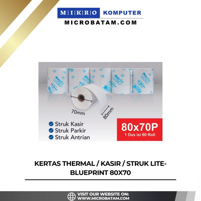 Kertas Thermal / Kasir / Struk LITE-BLUEPRINT 80x70