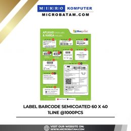 LABEL BARCODE SEMICOATED 60 x 40 1line @1000pcs