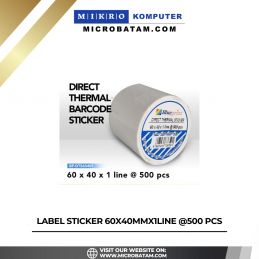 LABEL STICKER 60X40MMX1LINE @500 pcs 