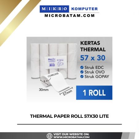 THERMAL PAPER ROLL 57X30 LITE