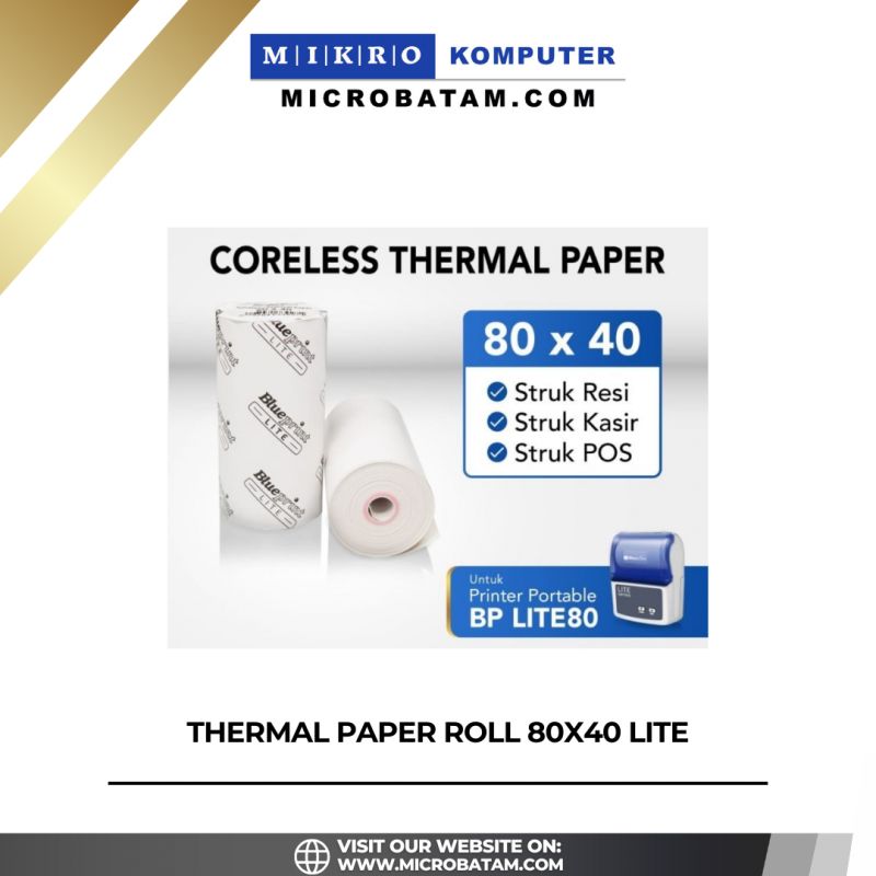 THERMAL PAPER ROLL 80X40 LITE