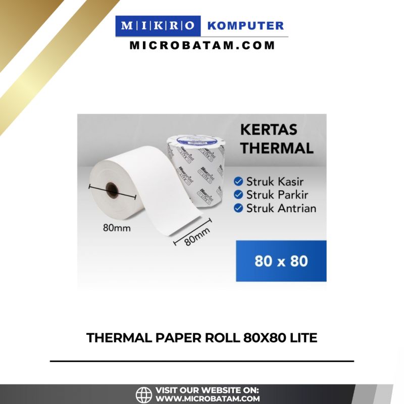 THERMAL PAPER ROLL 80X80 LITE