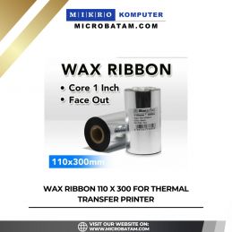 WAX RIBBON 100 X 300 FOR THERMAL TRANSFER PRINTER