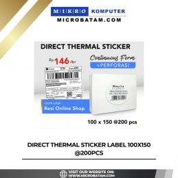 Direct Thermal Sticker Label 100x150 @200Pcs