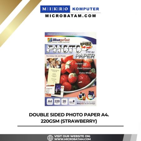 DOUBLE SIDED PHOTO PAPER A4. 220gsm (STRAWBERRY)