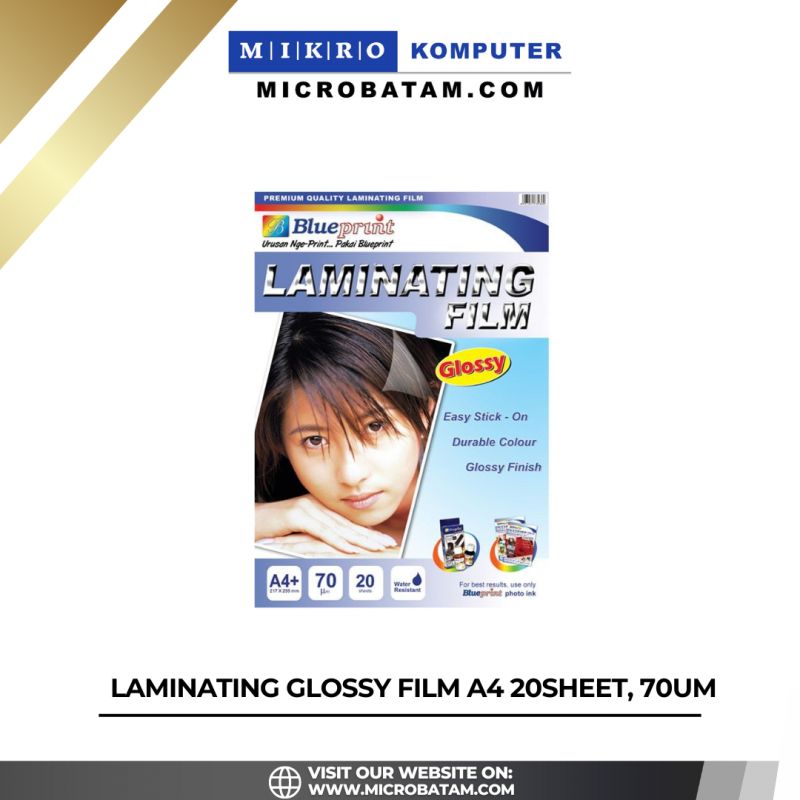 LAMINANTINFG GLOSSY FILMA4, 20SHEET, 70UM