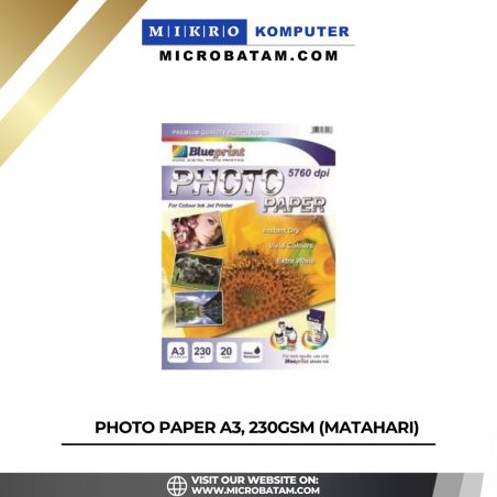 PHOTO PAPER A3, 230gsm (MATAHARI)