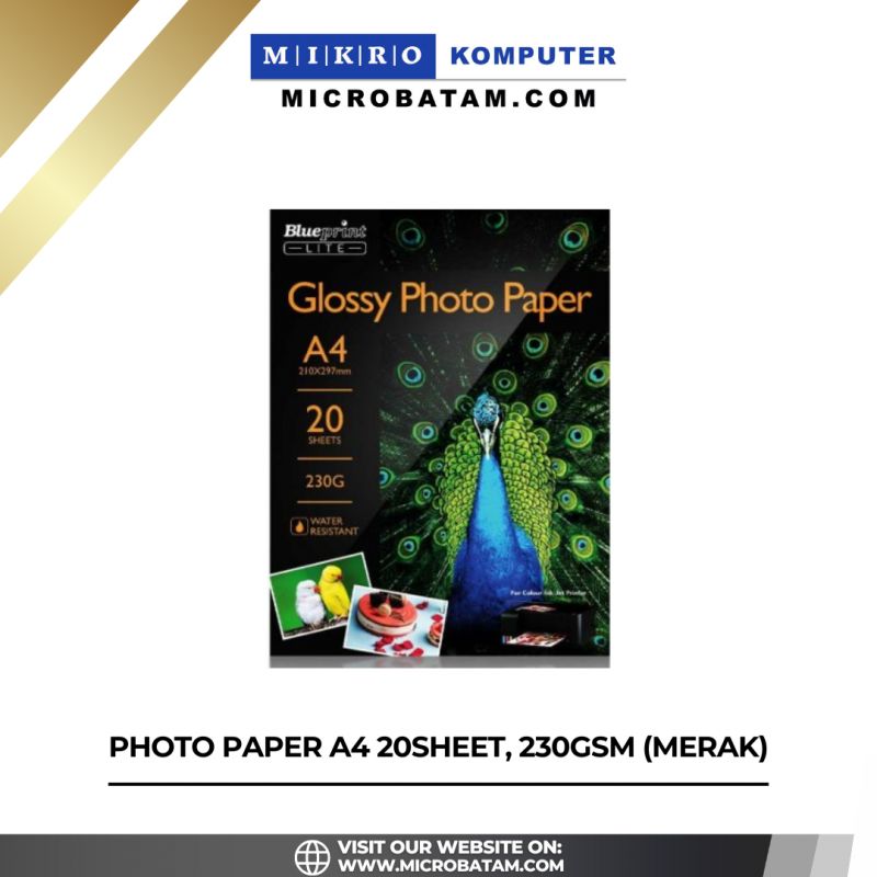 PHOTO PAPER A4 20SHEET, 230gsm (MERAK)