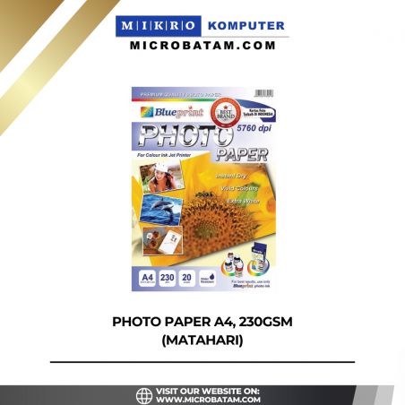 PHOTO PAPER A4, 230gsm (MATAHARI)